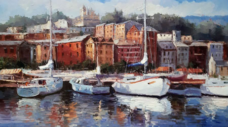 2196-T3 | 90cm x 60cm | bateaux à quai 